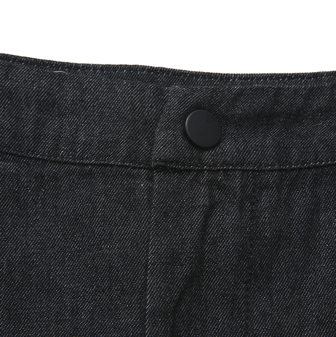 Denim Cargo Center Pleat Skirt