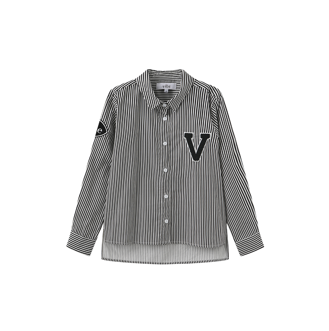 Stripe Logo Blouse