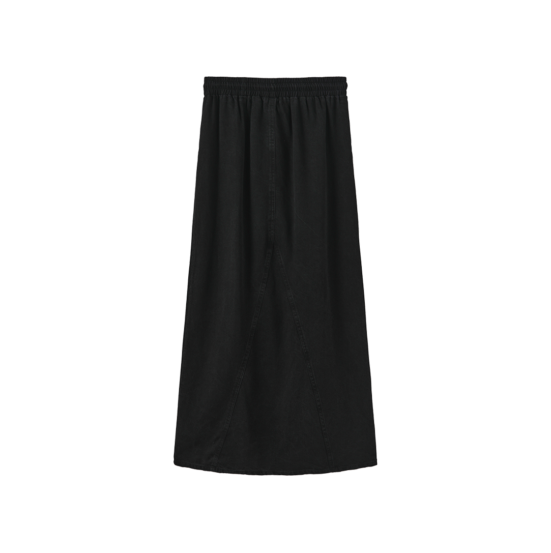 Fade Denim Drawstring Skirt