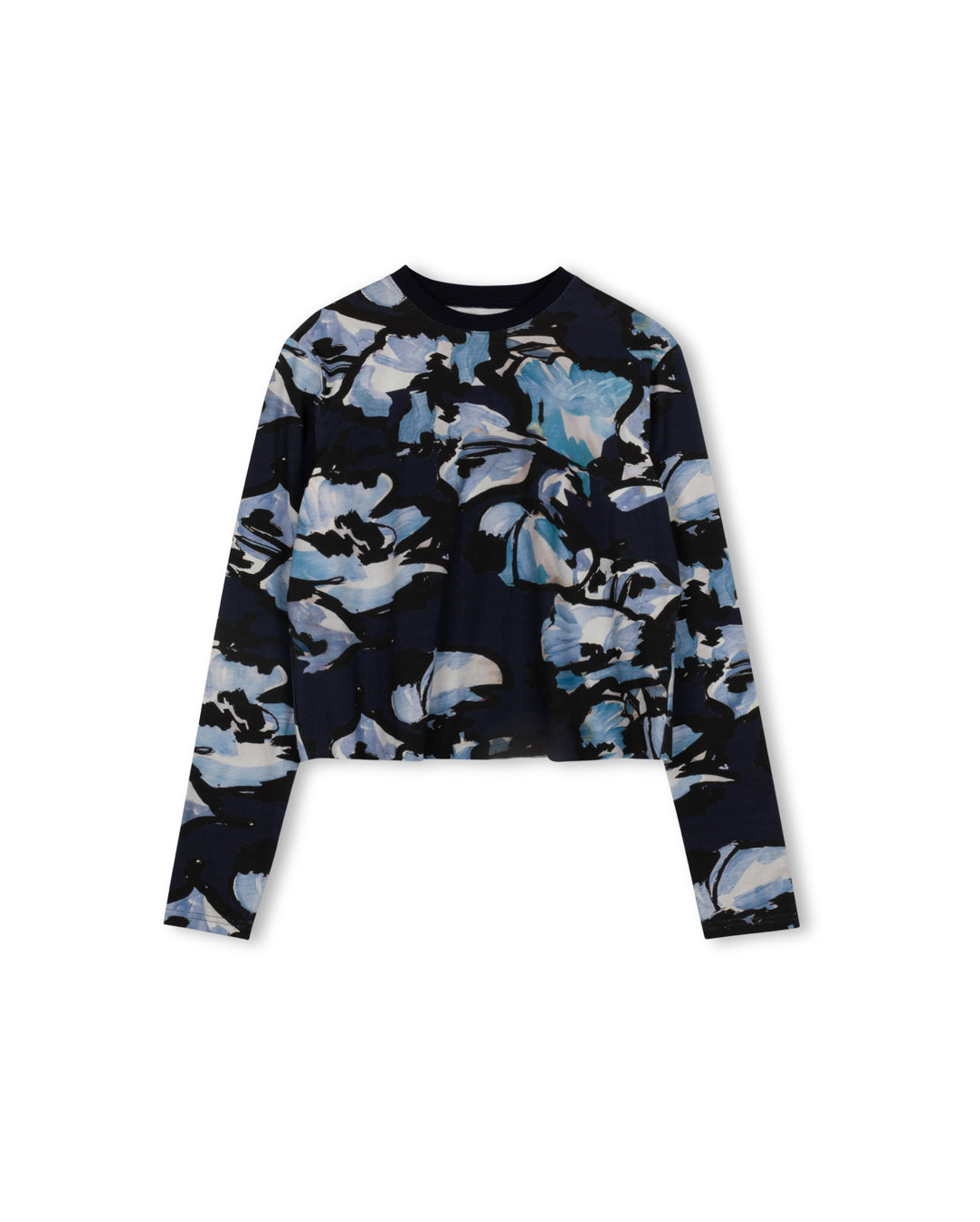 Printed Raw Edge Tee