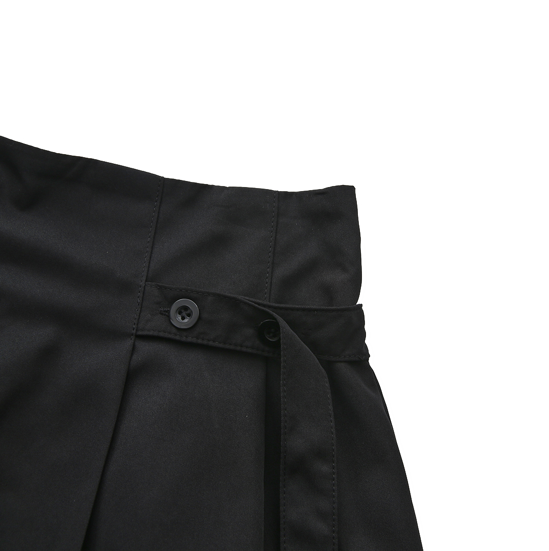 Pleated Pocket Midi Skirt