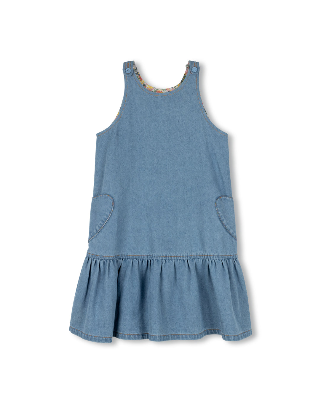 Heart Pocket Denim Jumper