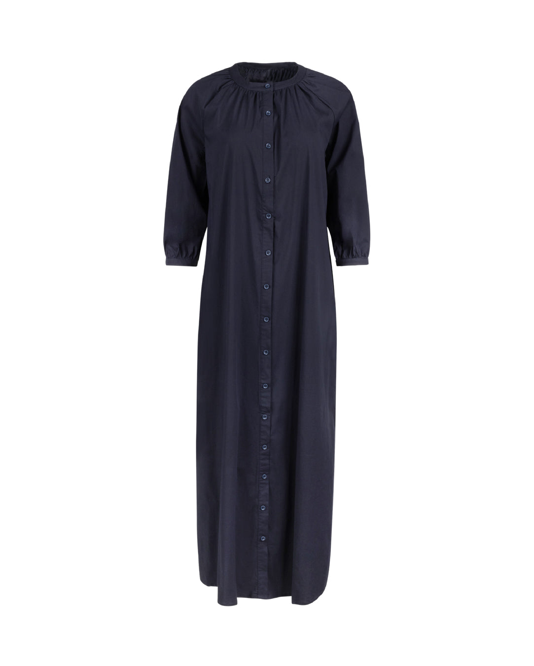 Bubble Sleeve Button Down Dress