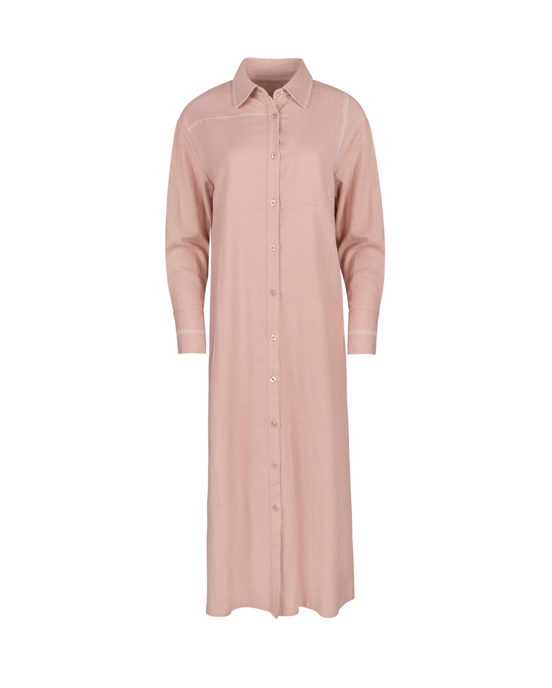 Stitched Button Down Dress W-17659