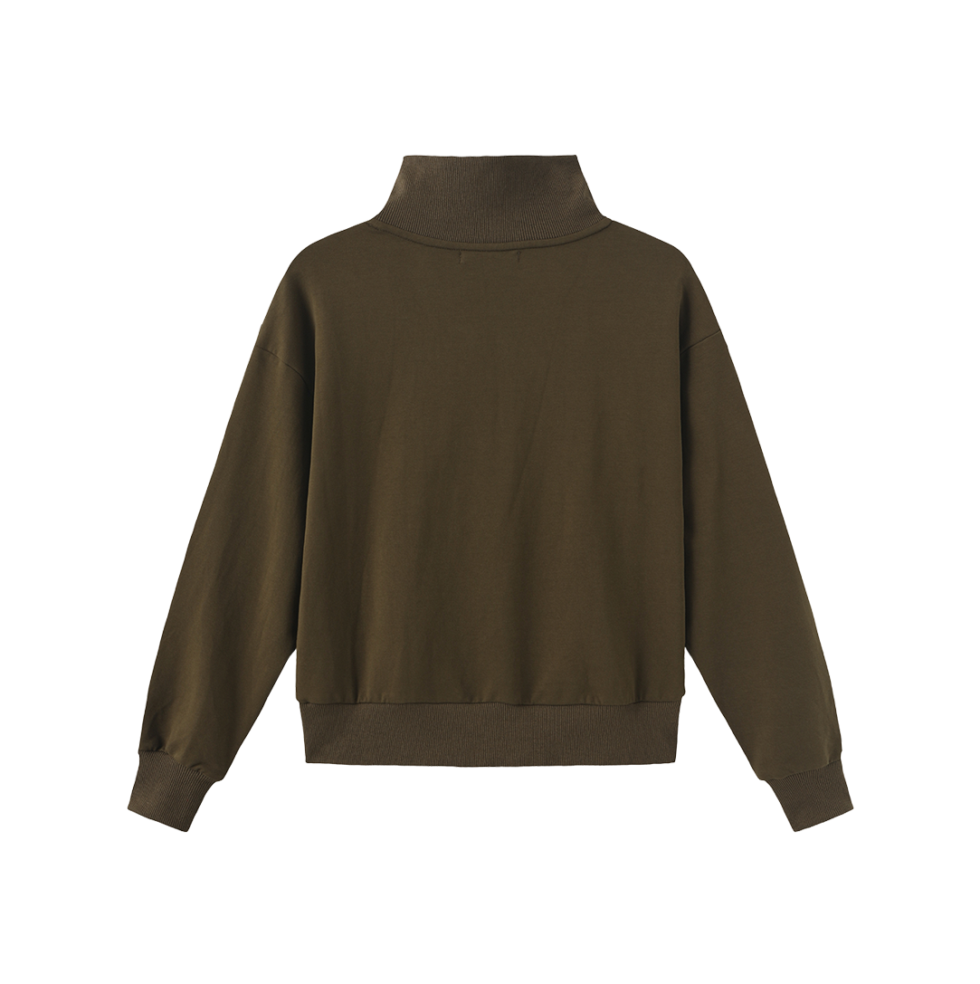Turtleneck Half-Zip Sweatshirt