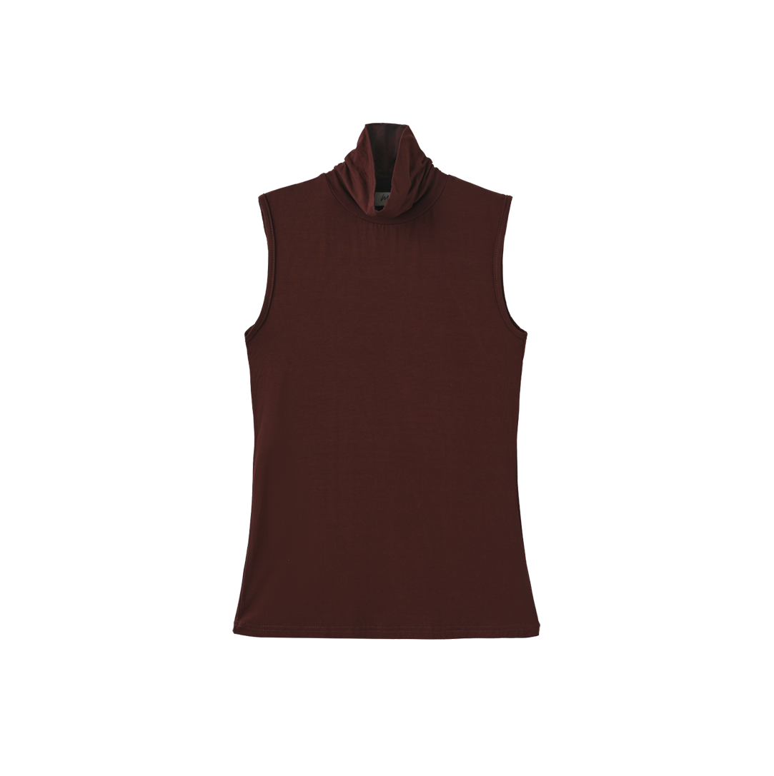 Sleevless Model Turtleneck