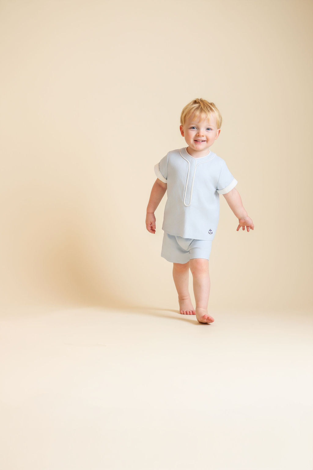 Stacy Placket Detail Blouse And Shorts