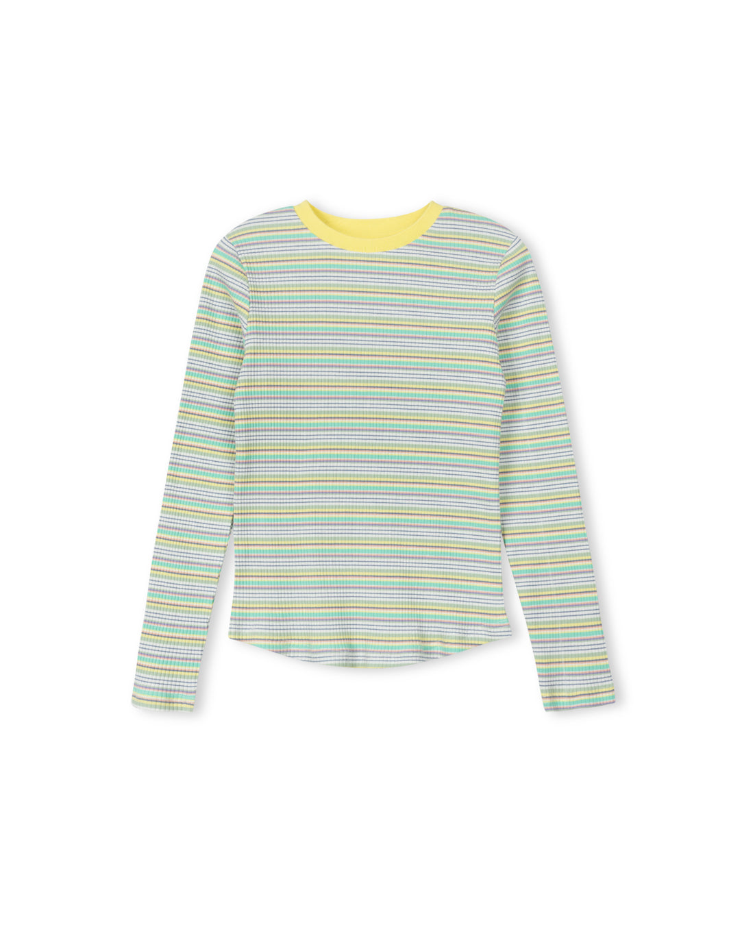 Multi Striped Ribbed T-shirt - Junees
