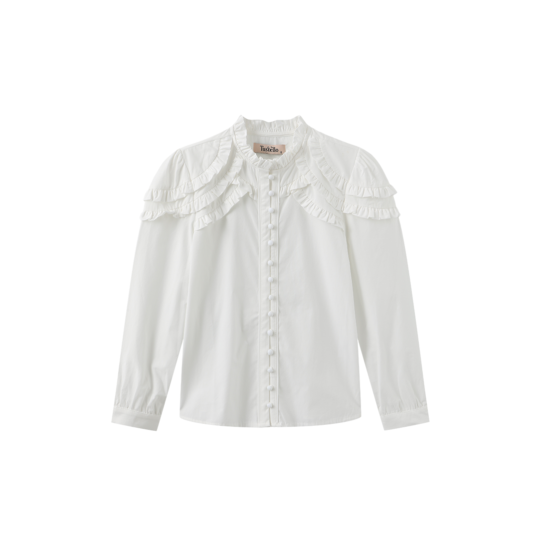 Ruffle Trimming Blouse