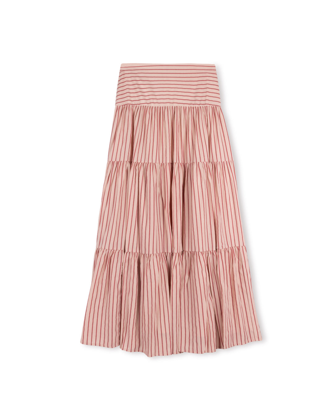 Addie Stripe Poplin Maxi Skirt W-17054