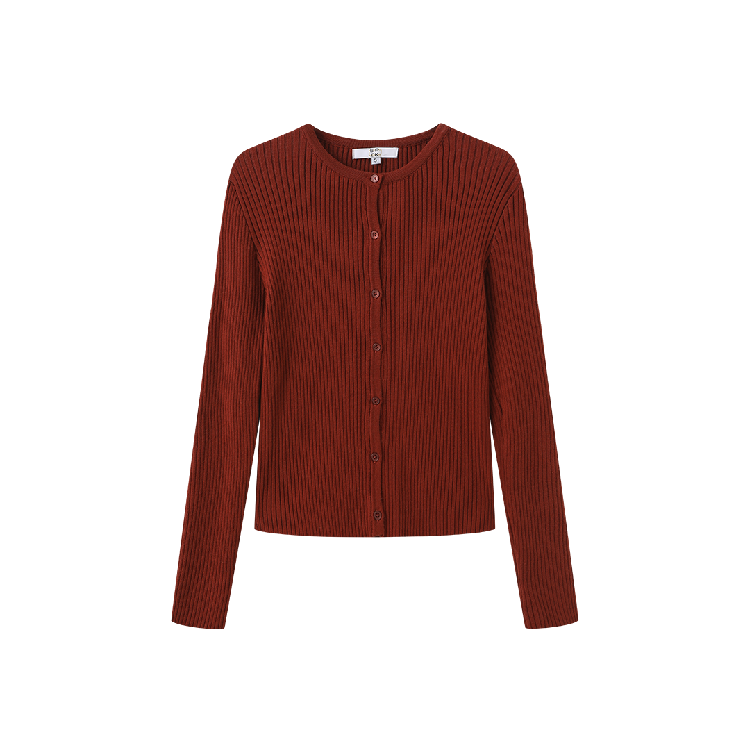Thick Ribbed Knit Cardigan