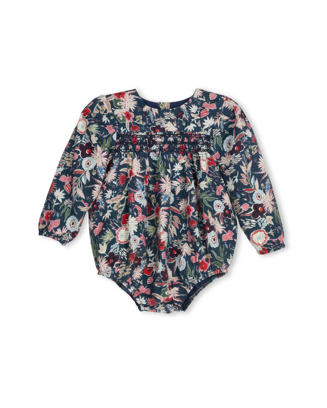 Floral Print Ribbon Romper C-23292