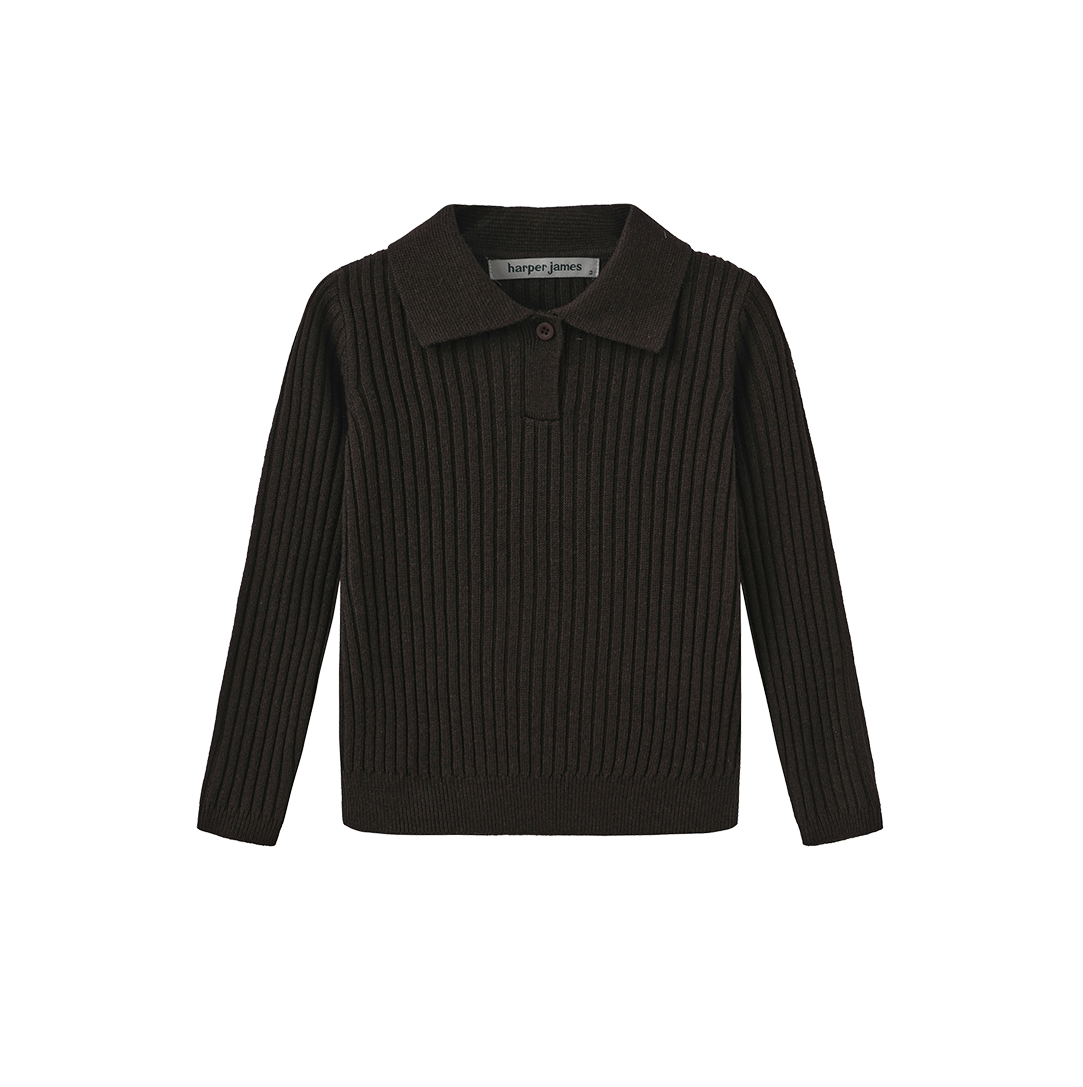 Ribbed Knit Button Sweater
