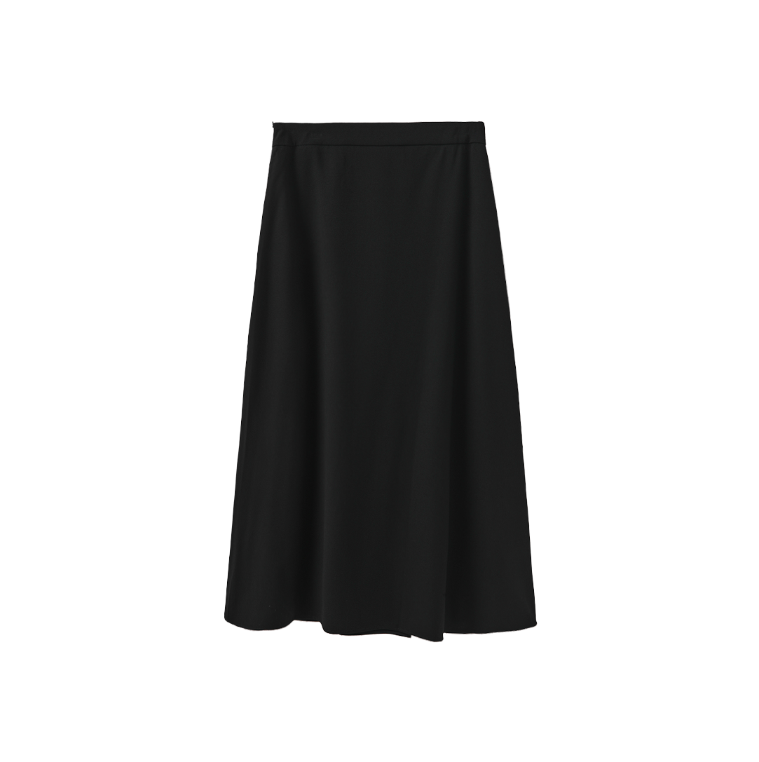 Front Kick Pleat Suit Skirt