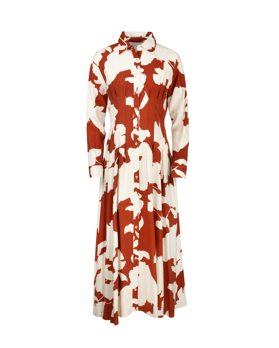 Printed Chiffon Pleated Dress