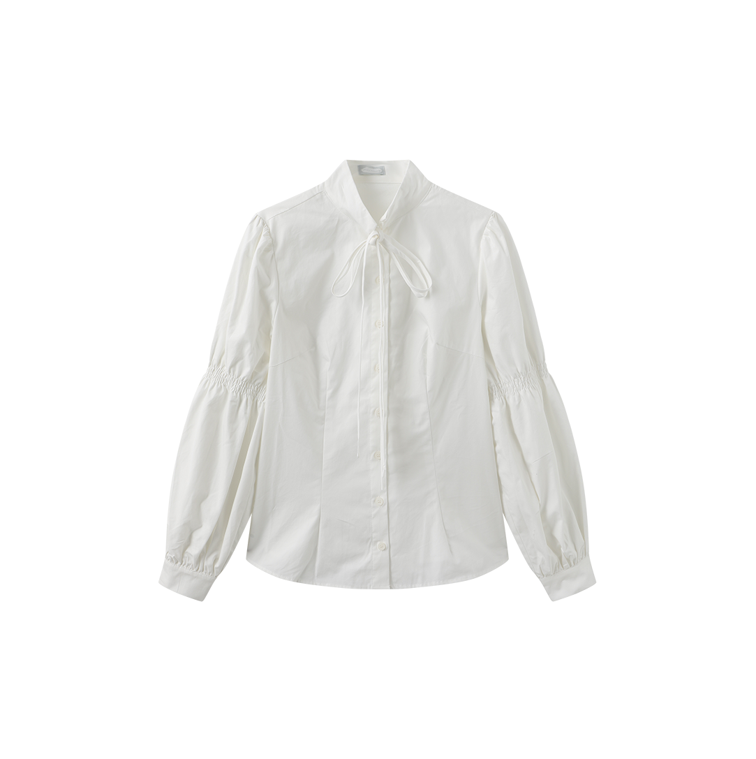 Bubble Sleeve String Blouse