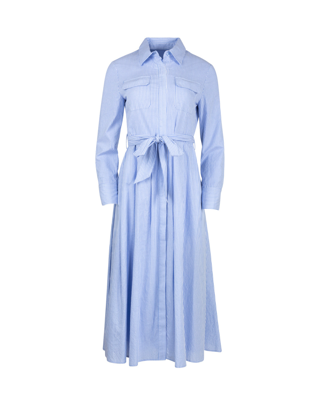 Striped Maxi Shirtdress Dress