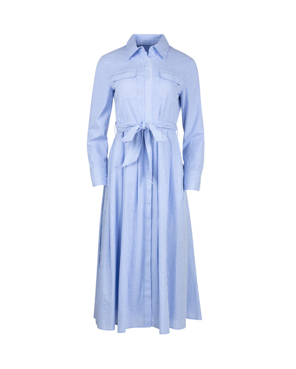 Striped Maxi Shirtdress Dress