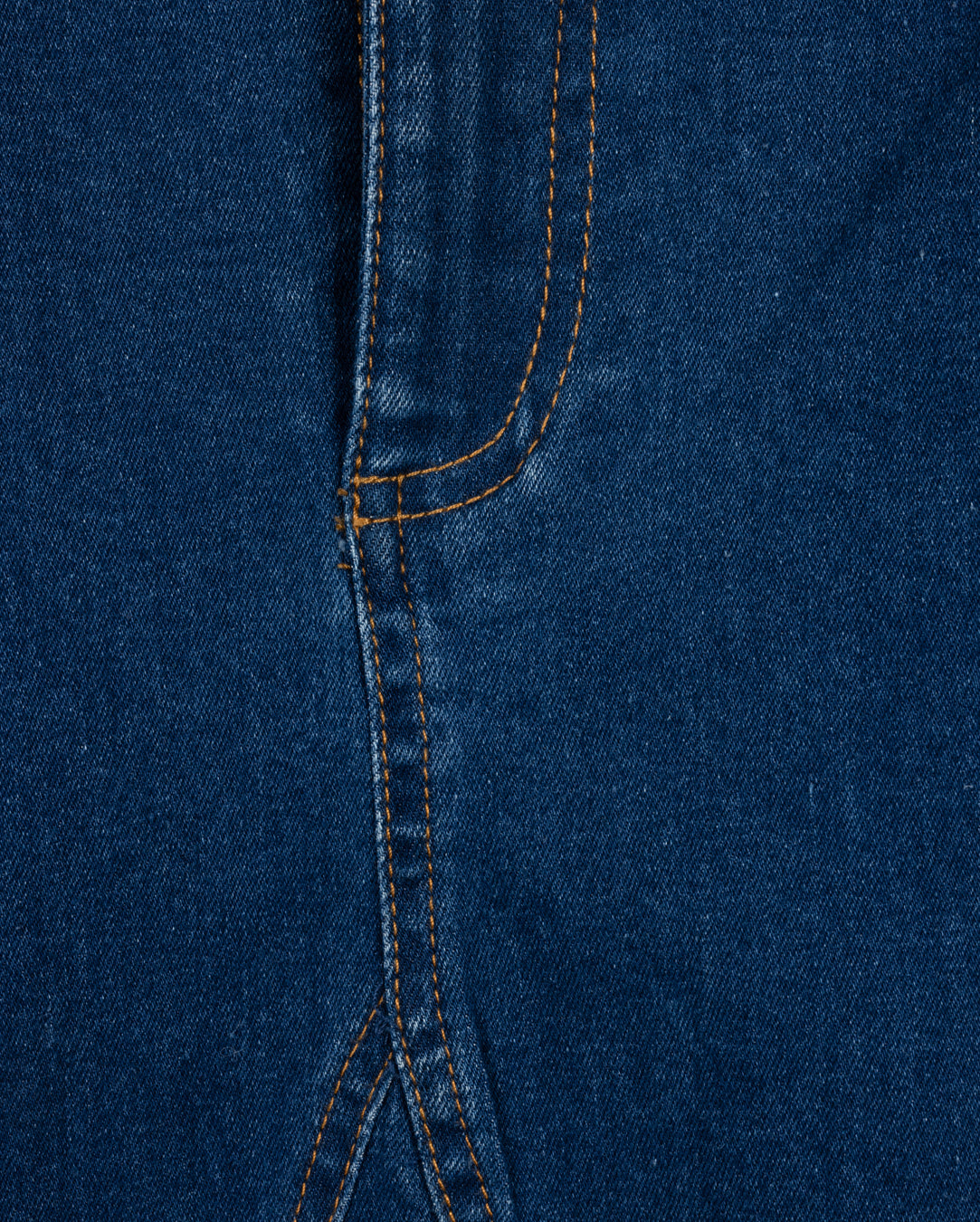 Pocket V Seam Denim Skirt - Junees