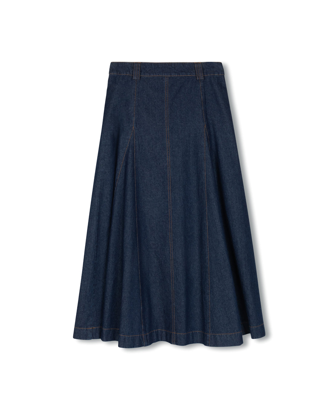 Dark Denim Button Down Skirt - Junees