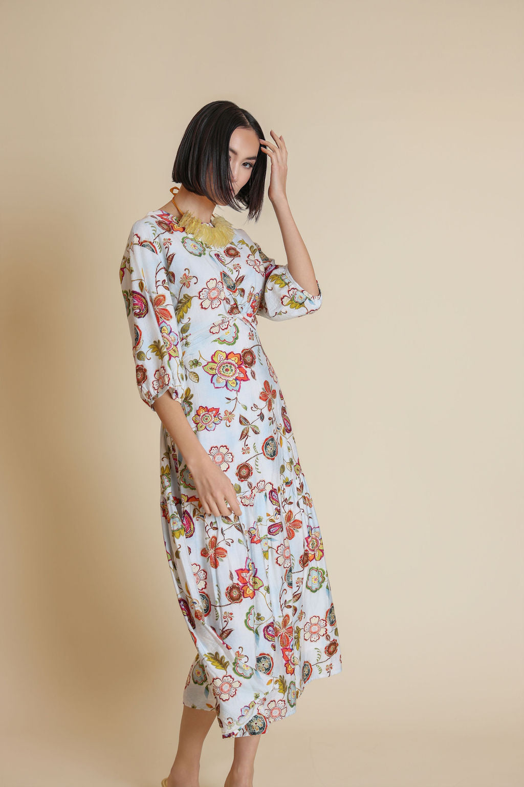 Bold Print Linen dress