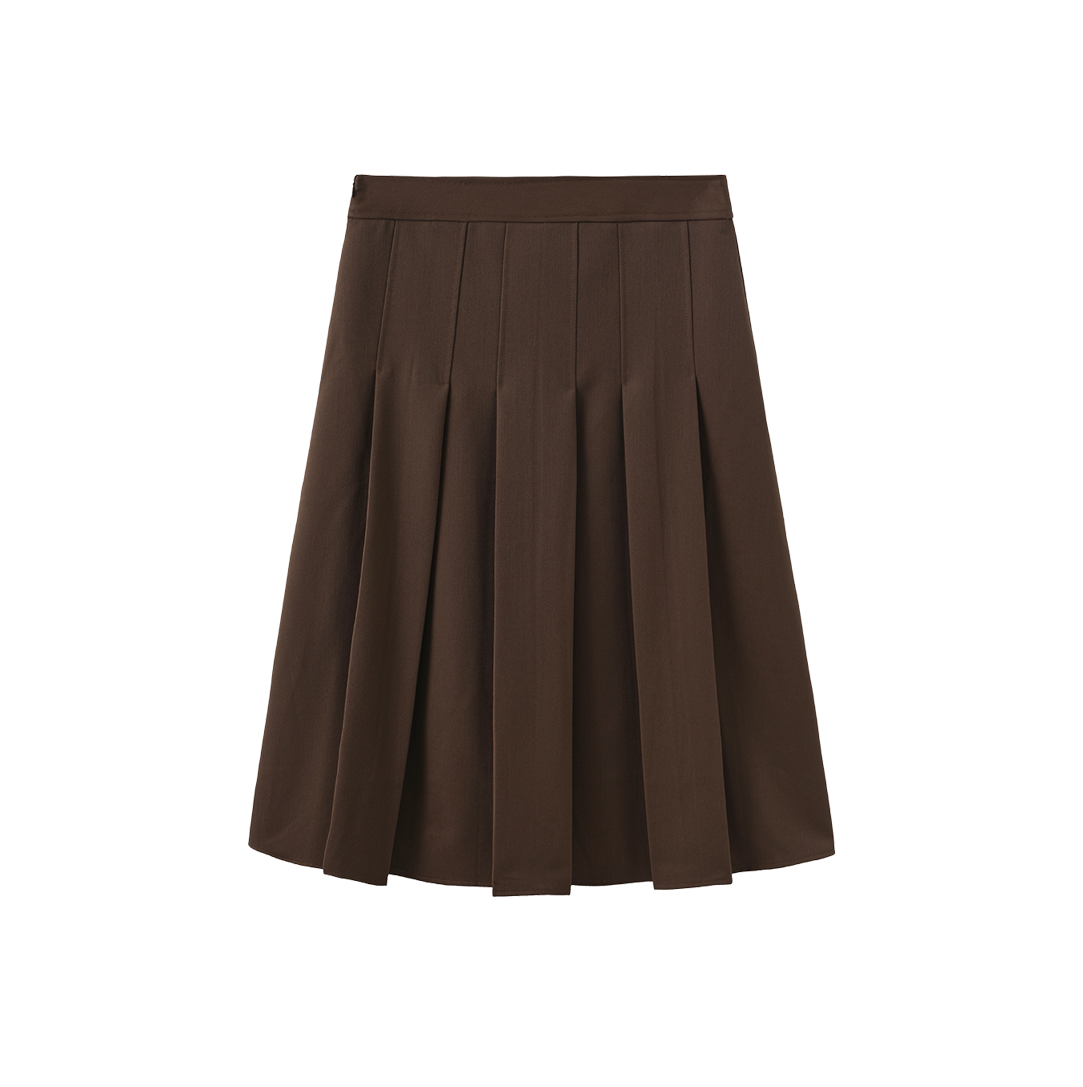 Box Pleat Short Skirt