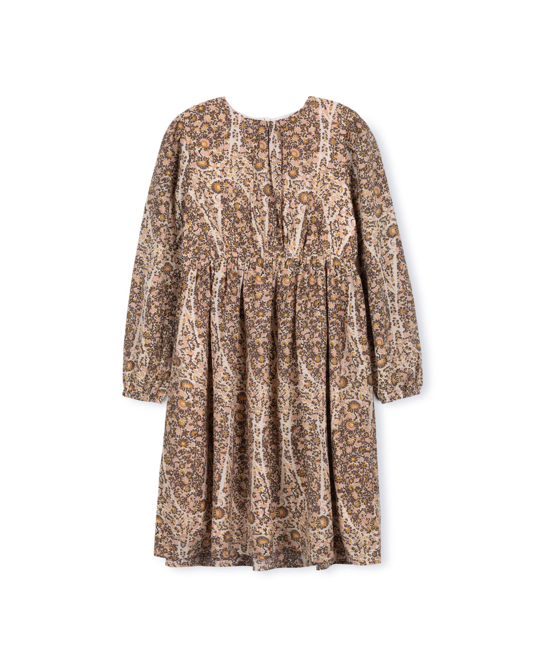 Floral Printed Striped Waisted Dress - Junees