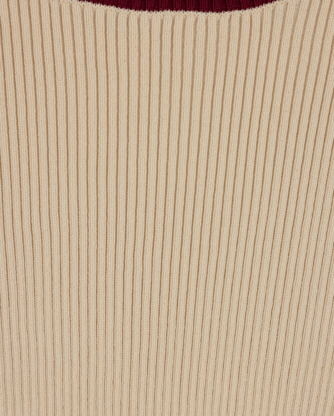 Thin Ribbed Scalloped Trim Sweater - Junees