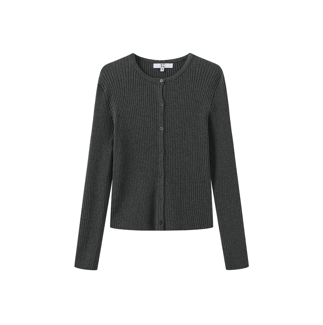 Thick Ribbed Knit Cardigan