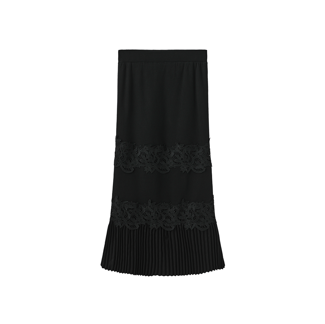 Skirt with Lace Inlay