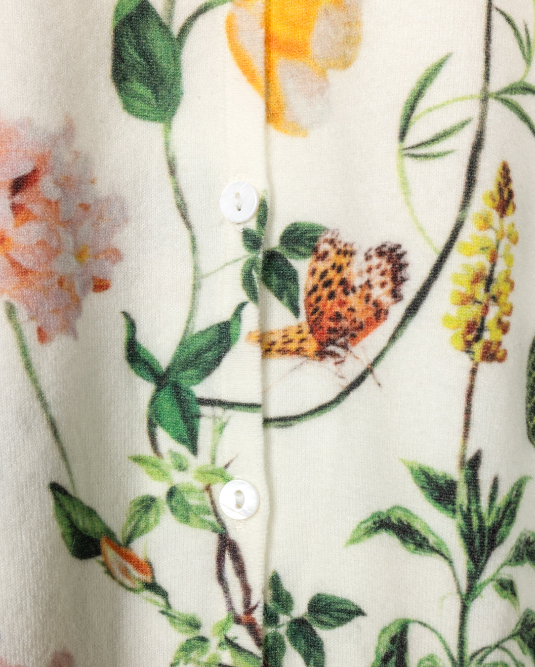 White Floral Cardigan