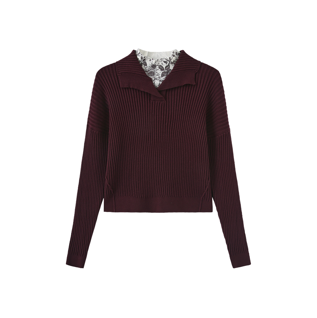 Ribbed Knit Turtleneck Sweater