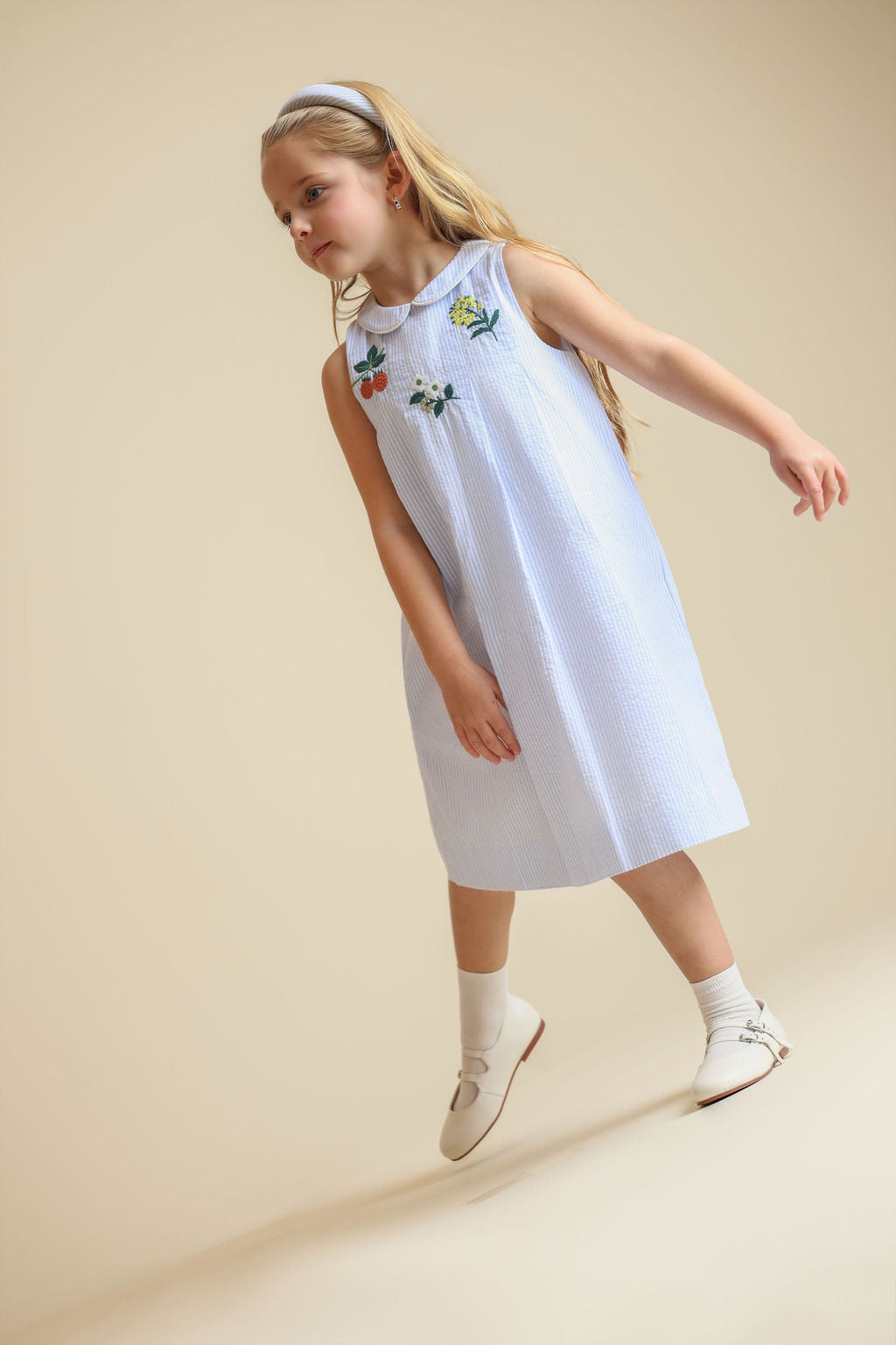 Kern Embroidery Pinstriped Jumper