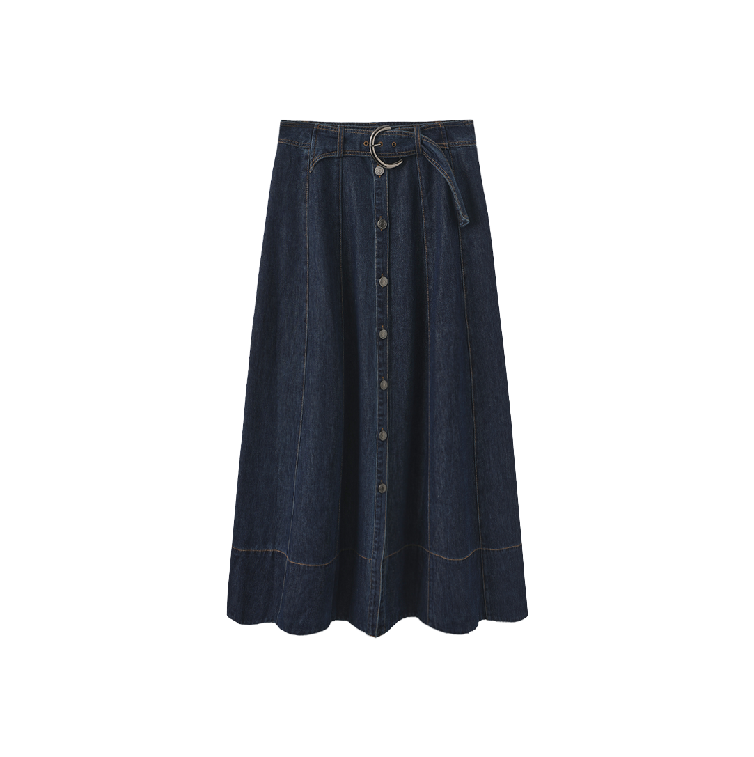 Denim Belt Detailed Skirt
