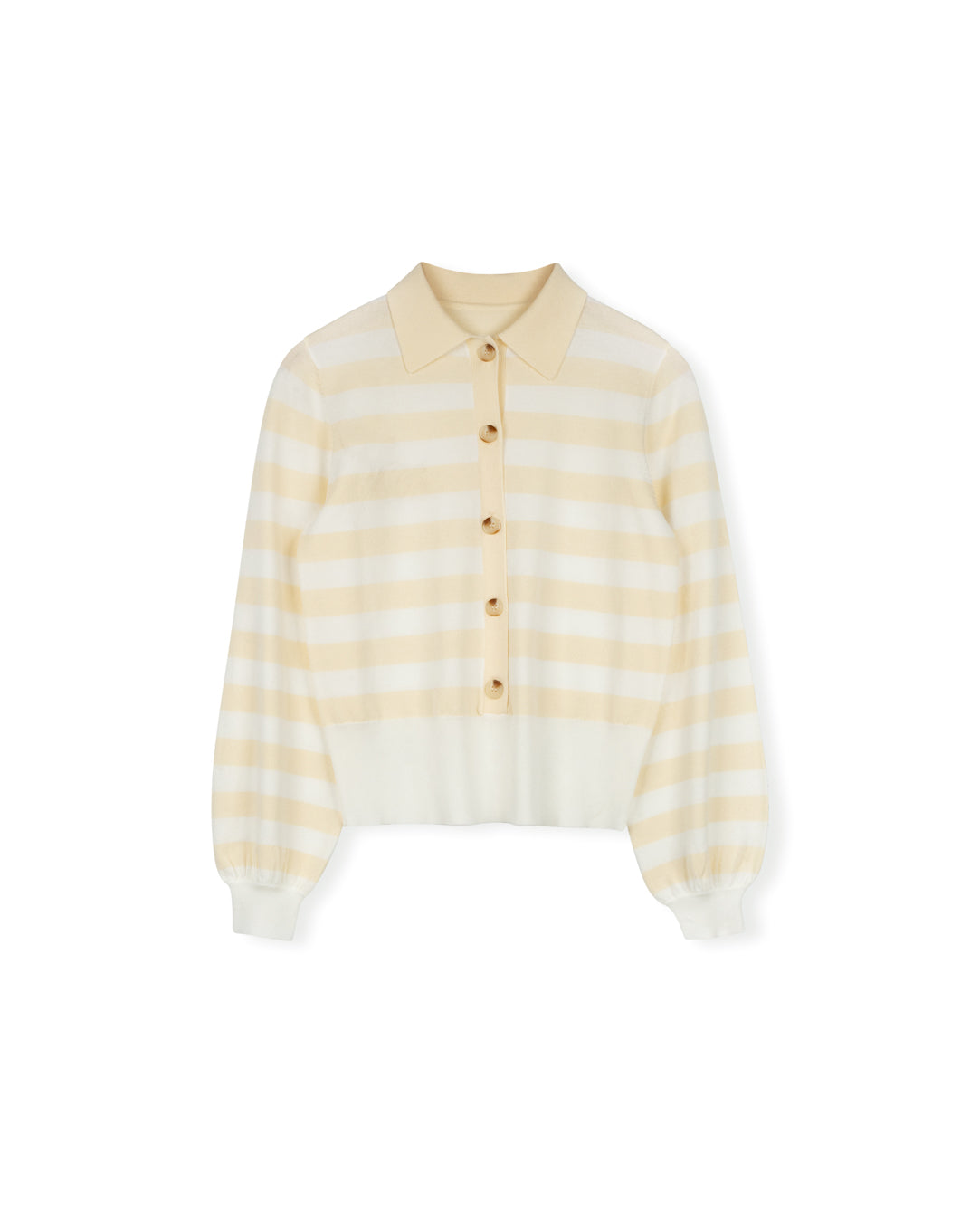 Knit Stripe Button Down Top