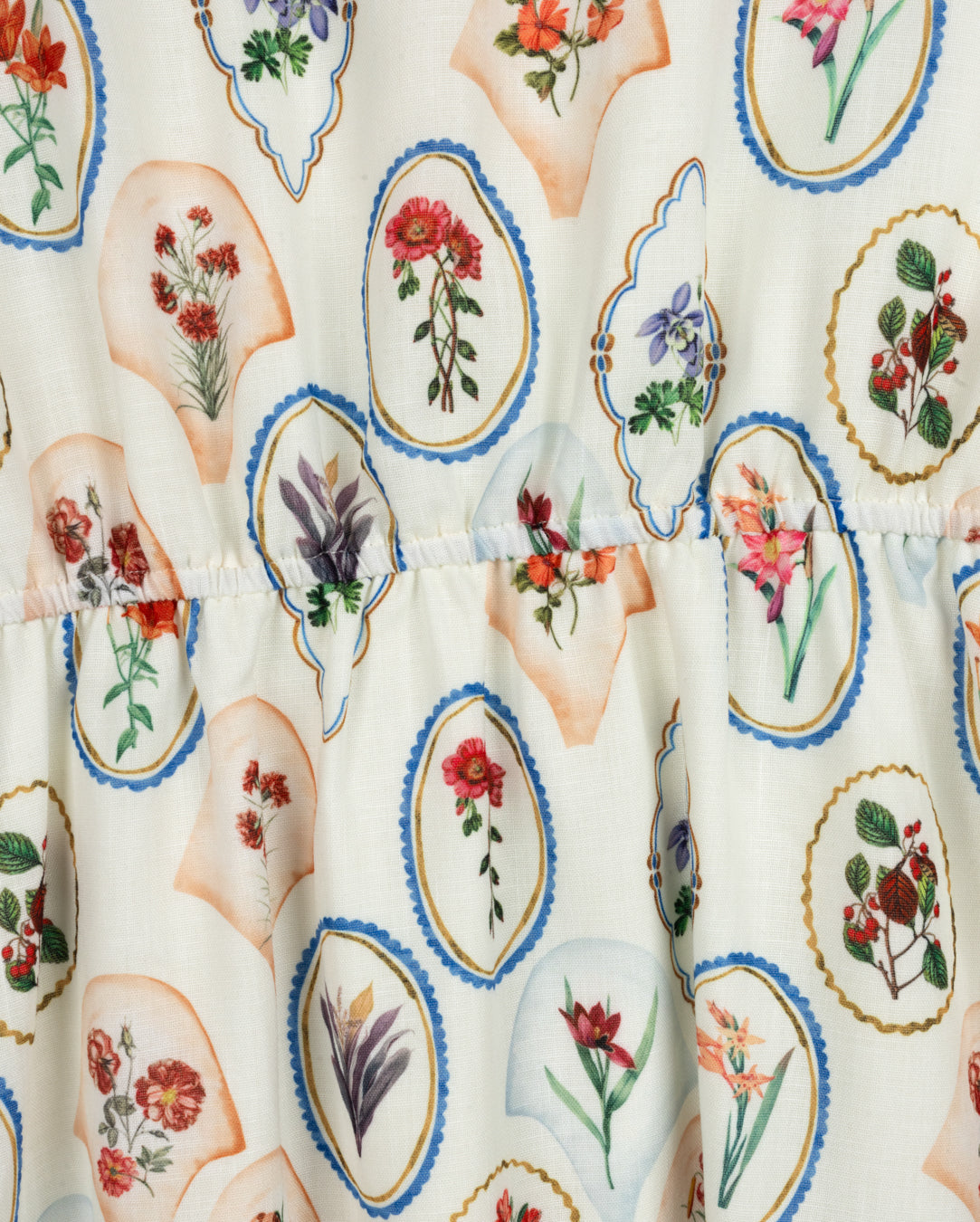 Circle Floral Waisted Dress