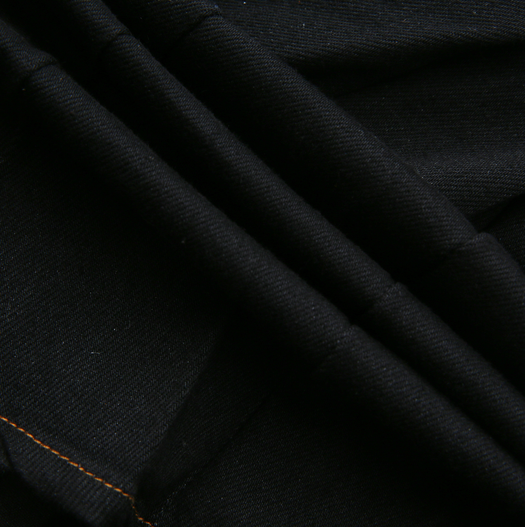 Stretch Denim Pleat Skirt
