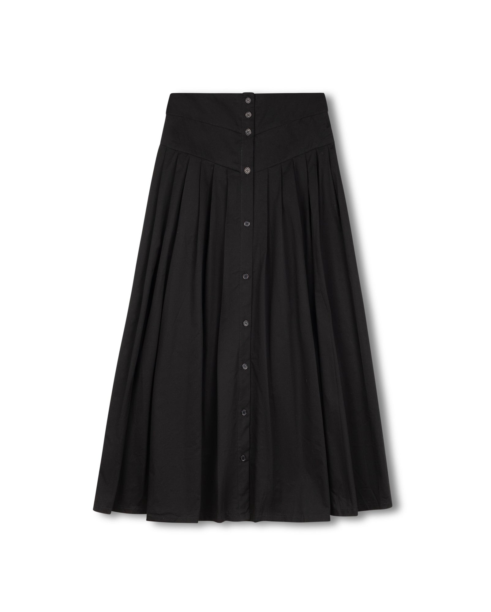 Chino Pleat Button Down Skirt - Junees