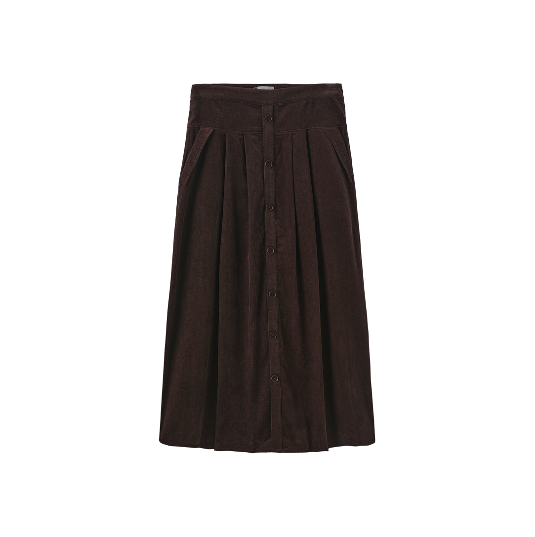 Pocket Detail Corduroy Skirt