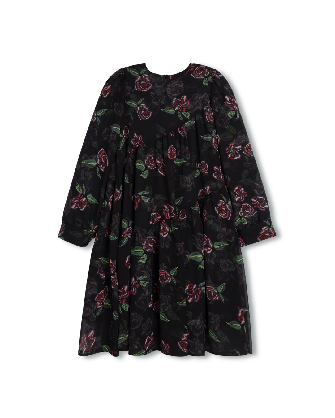 Printed Shear Side Tiered Dress C-20857