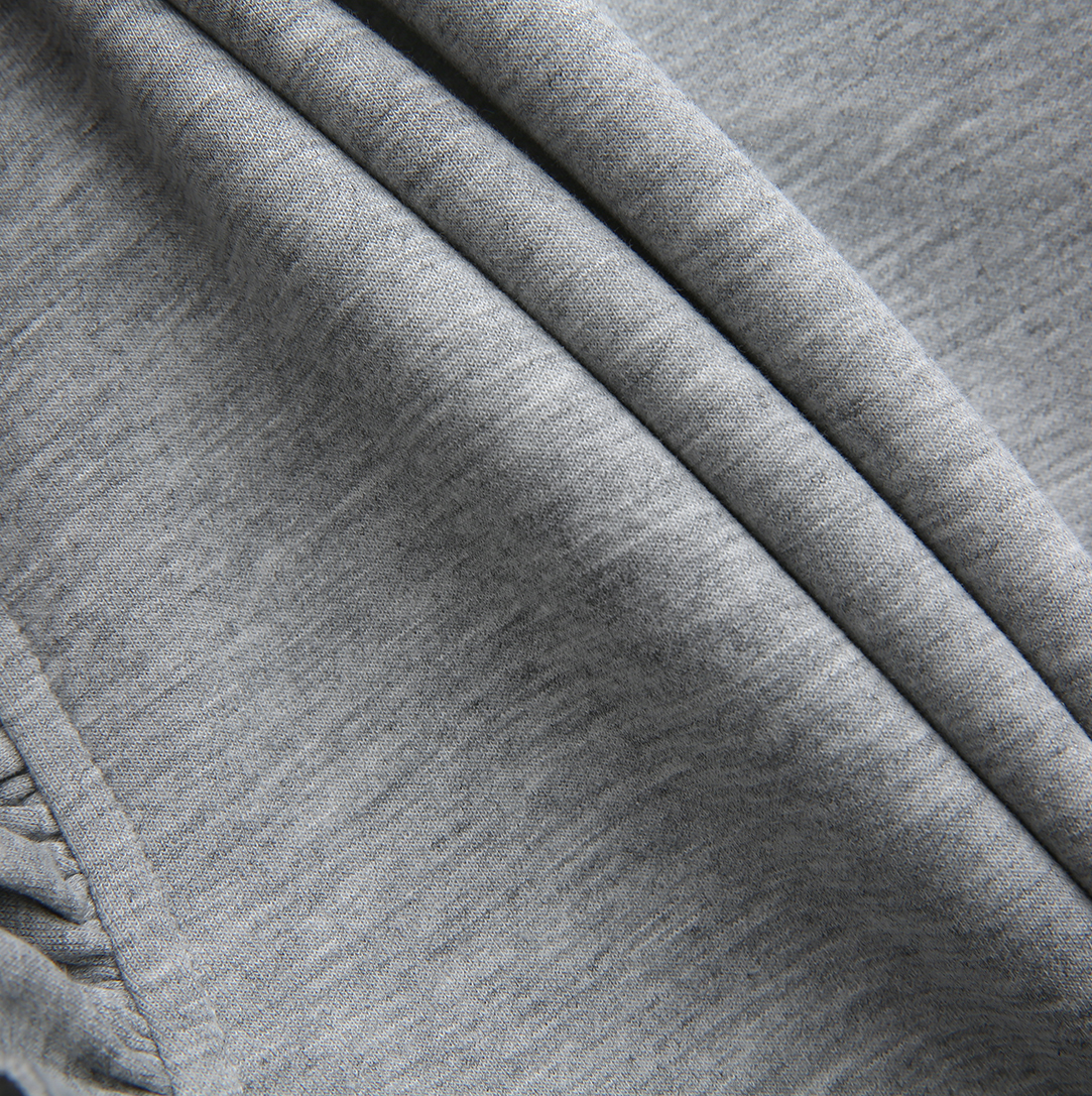 Ruffle Detailed Hooded Sweatshirt