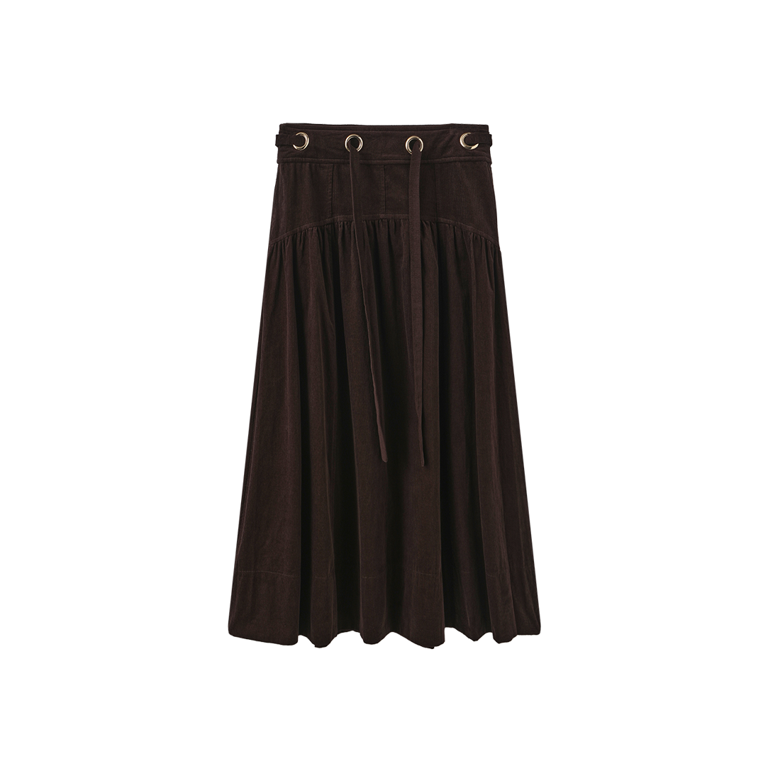 Corduroy Rounded Yolk Skirt