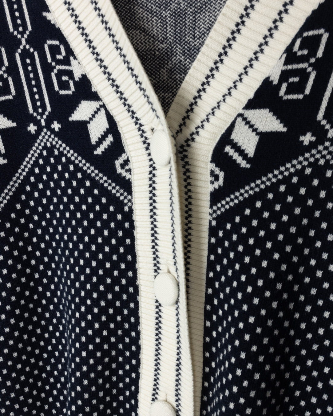 Chunky Knit Printed Cardigan