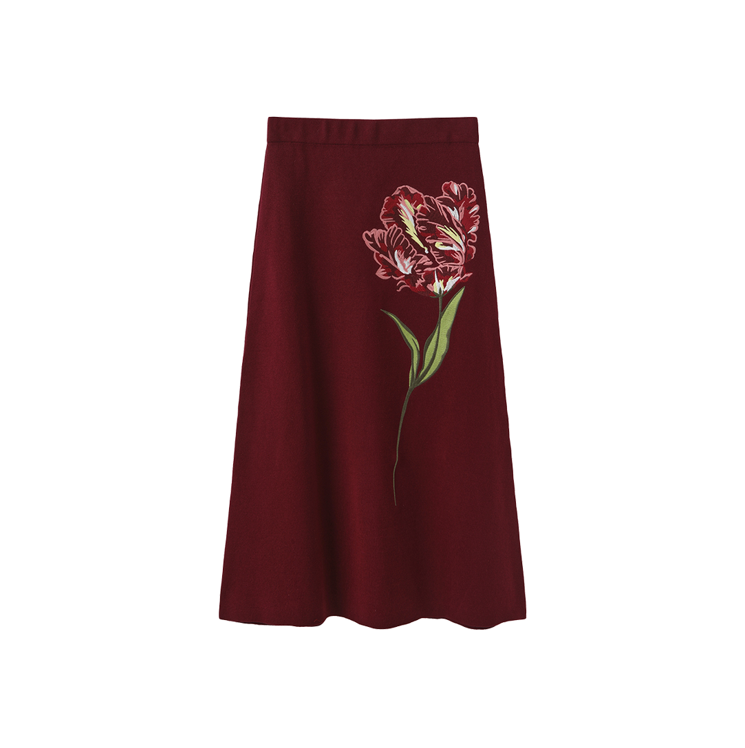 Floral Jacquard Skirt