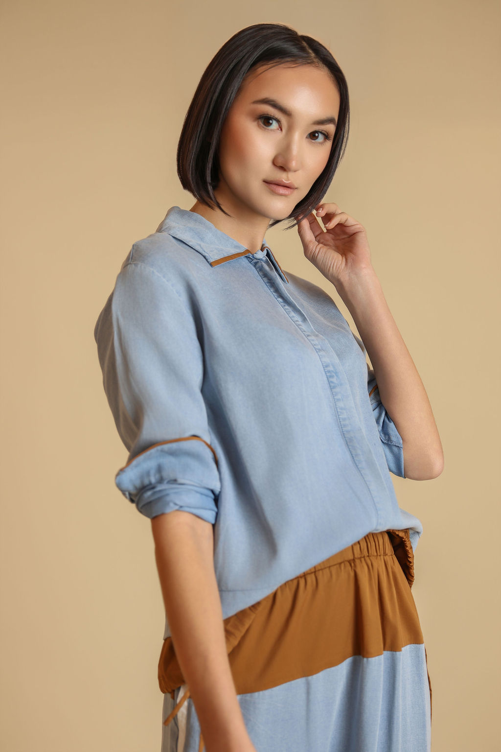 Chambray Parachute Button Down