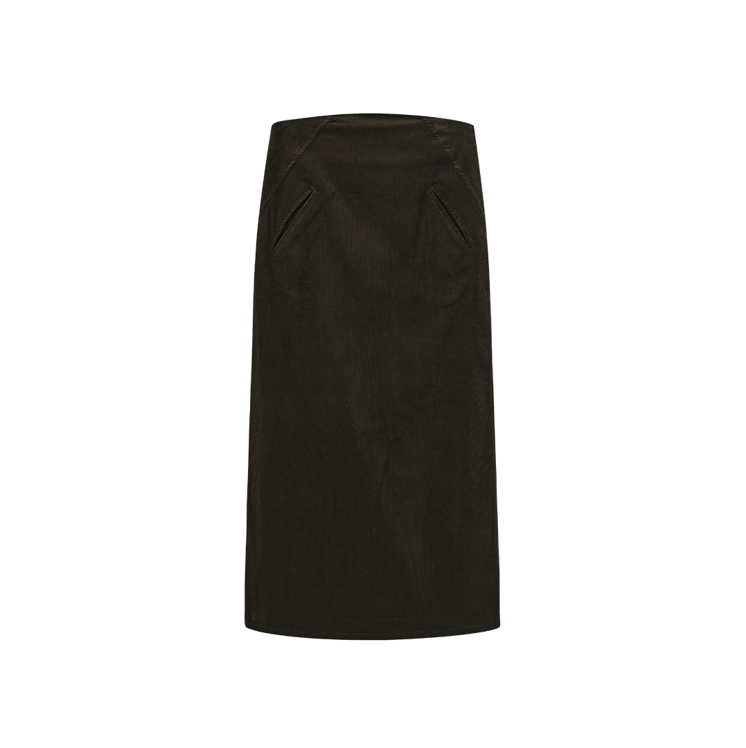 Corduroy Slit Pocket Skirt