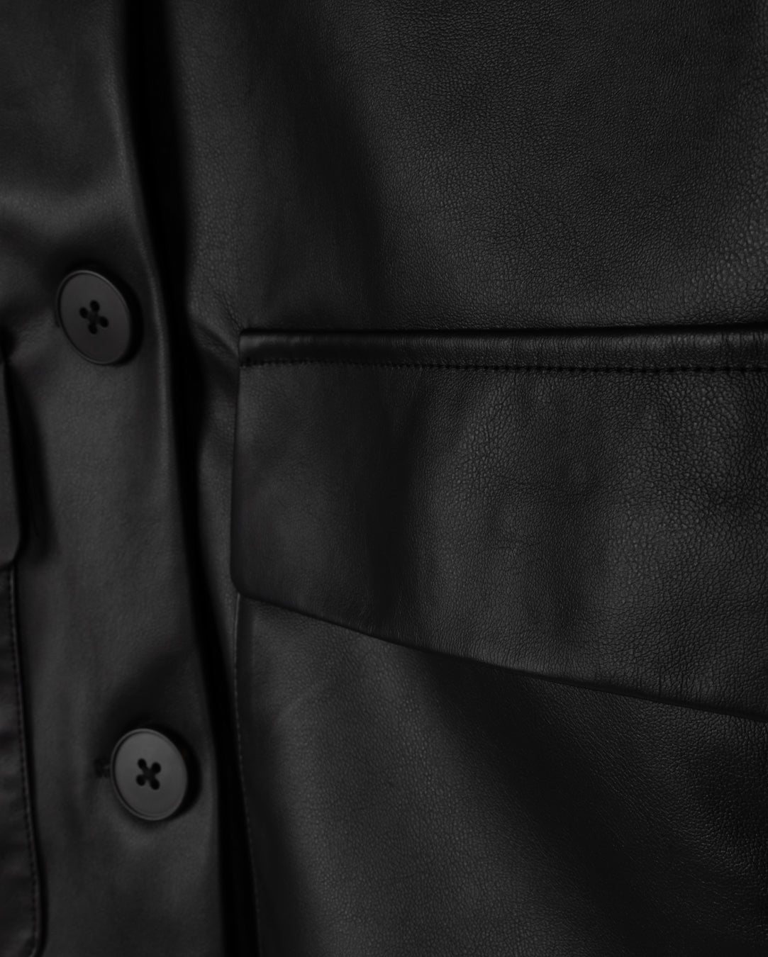 Leather Collared Jacket