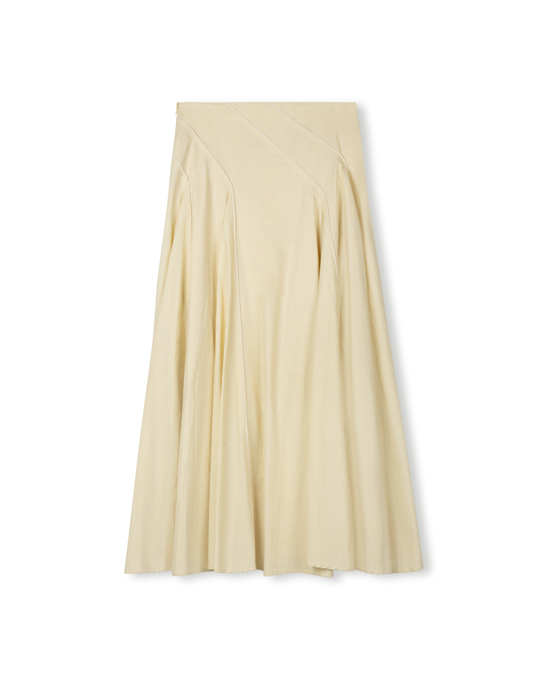 Poplin Stitched Detail Maxi Skirt - Junees