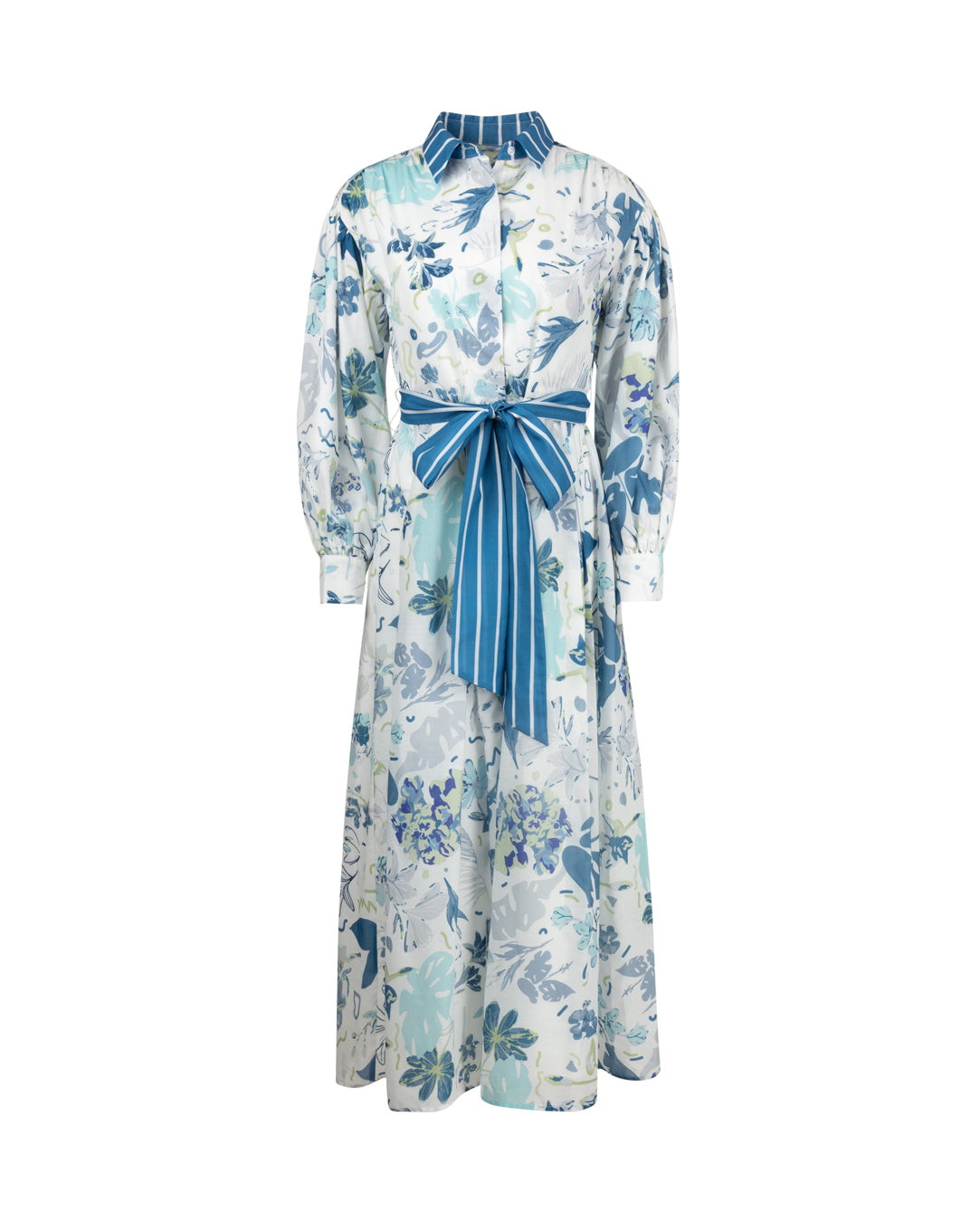 Printed Poplin Maxi Dress