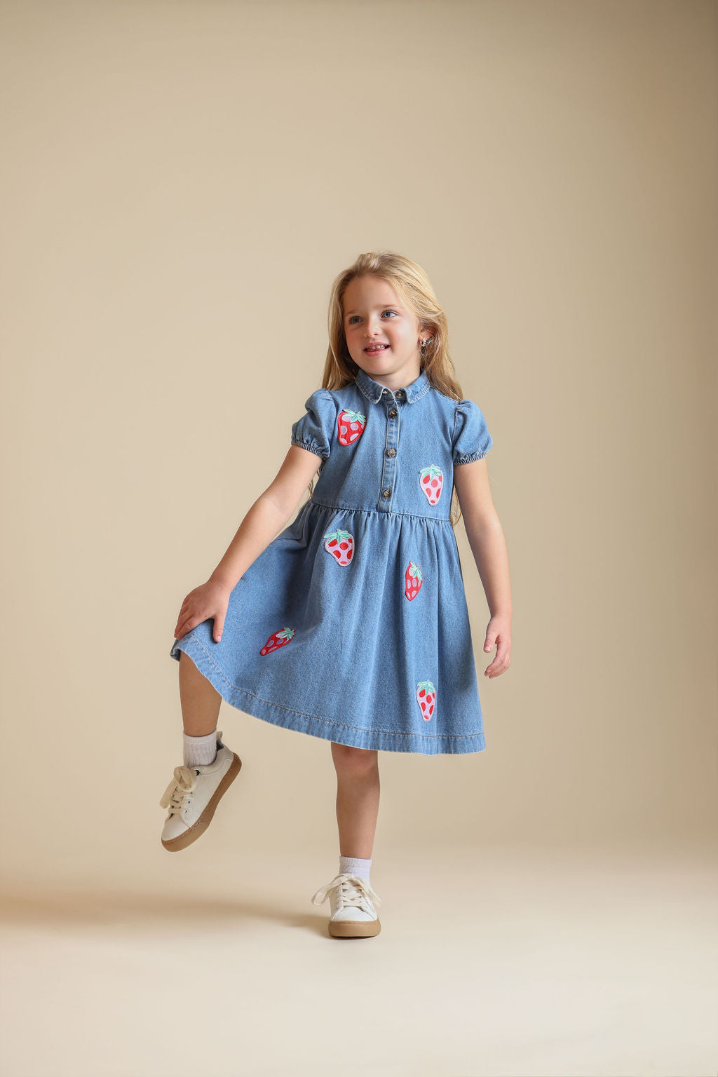Denim Applique Dress